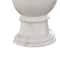 7" White Marble Globe Sleek Orb Decorative Bookends, 2ct.